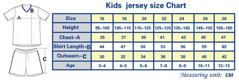 youth jersey sizes by age